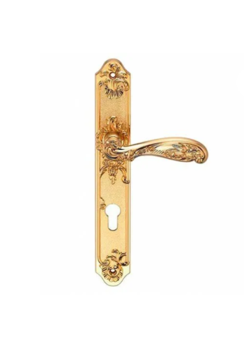 Ручка FLOR S. GOLD (CL) (на планке под ключевой цилиндр, матовое золото) Ручка FLOR S. GOLD (CL) (на планке под ключевой цилиндр, матовое золото)