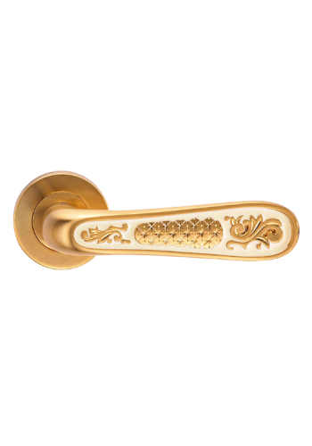 Ручка ALIVIO S.GOLD (на круглой розетке эмаль / матовое золото) Ручка ALIVIO S.GOLD (на круглой розетке эмаль / матовое золото)