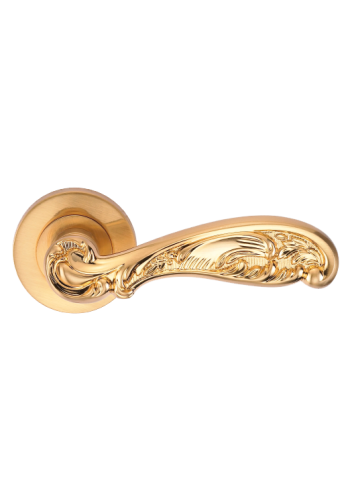 Ручка FLOR S. GOLD (20G) (на круглой розетке, матовое золото) Ручка FLOR S. GOLD (20G) (на круглой розетке, матовое золото)