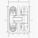 Петля скрытая с 3D регулировкой  110x30-3D-M.CHROME (матовый хром)