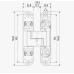 Петля скрытая с 3D регулировкой  115x23-3D-M.BLACK (чёрный матовый)