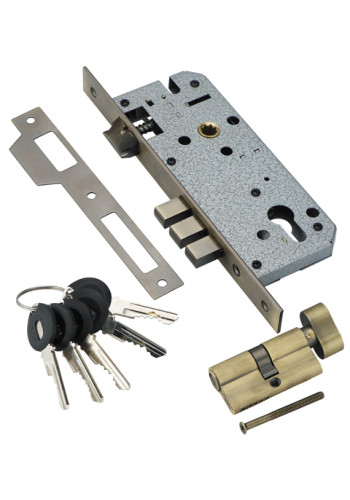 Замок врезной с секретным цилиндром 60мм.5 кл. ADDEN BAU. LOCK 4585 5-60B D BRONZE (цвет БРОНЗА) Замок врезной с секретным цилиндром 60мм.5 кл. ADDEN BAU. LOCK 4585 5-60B D BRONZE (цвет БРОНЗА)