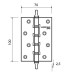 Петля универсальная с четырьмя подшипниками ADDEN BAU. 100X70X2.5 4W WHITE / CHROME (цвет БЕЛЫЙ / ХРОМ БЛЕСТЯЩИЙ) Петля универсальная с четырьмя подшипниками ADDEN BAU. 100X70X2.5 4W WHITE / CHROME (цвет БЕЛЫЙ / ХРОМ БЛЕСТЯЩИЙ)