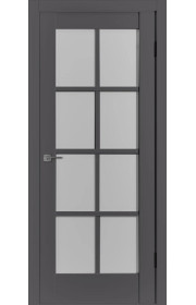 Межкомнатная дверь Emalex ER1, со стеклом, цвет Onyx